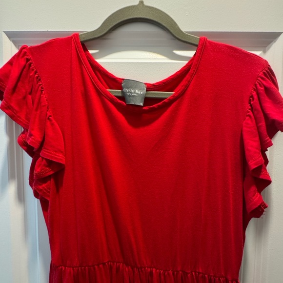 Red Ruffled Dress - Picture 2 of 4